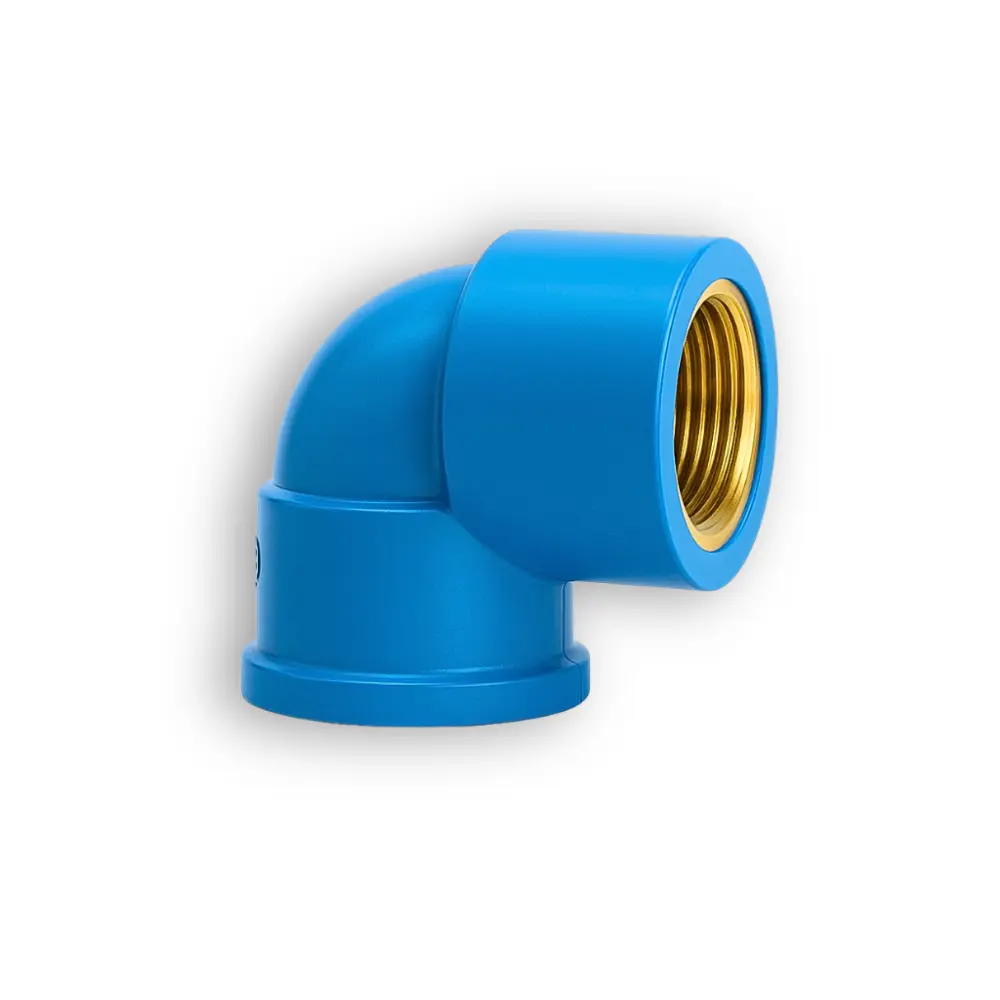 [19] Cotovelo Azul Cola e Rosca LR 3/4 x 90° 