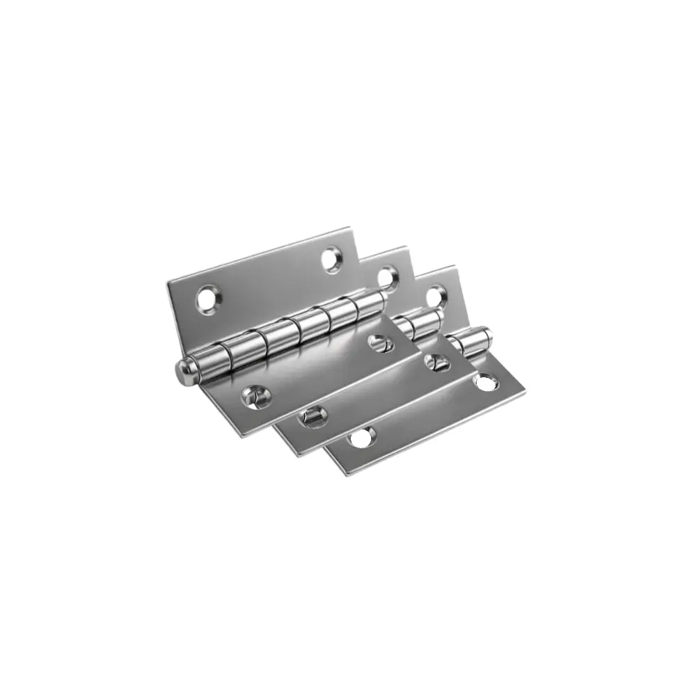 Dobradiça Zincada 1 1/2" c/ 3 UN + 12 Parafusos