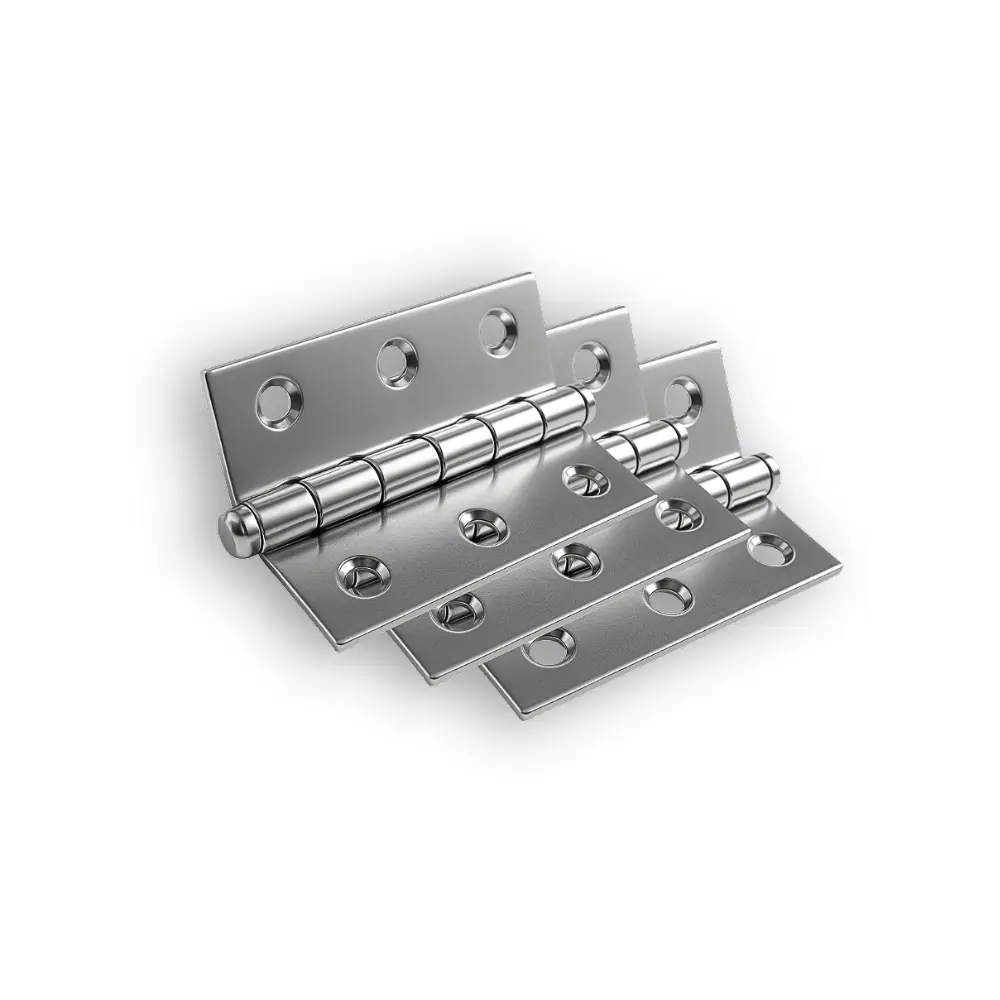 [582] Dobradiça Zincada 3 1/2 c/ 3 UN + 18 PARAFUSOS