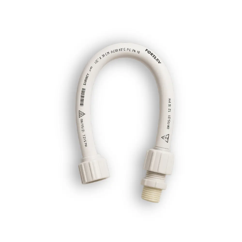 [4472] Engate Flexível Pia PVC 1/2x3/4 40cm+Niple 1/2 