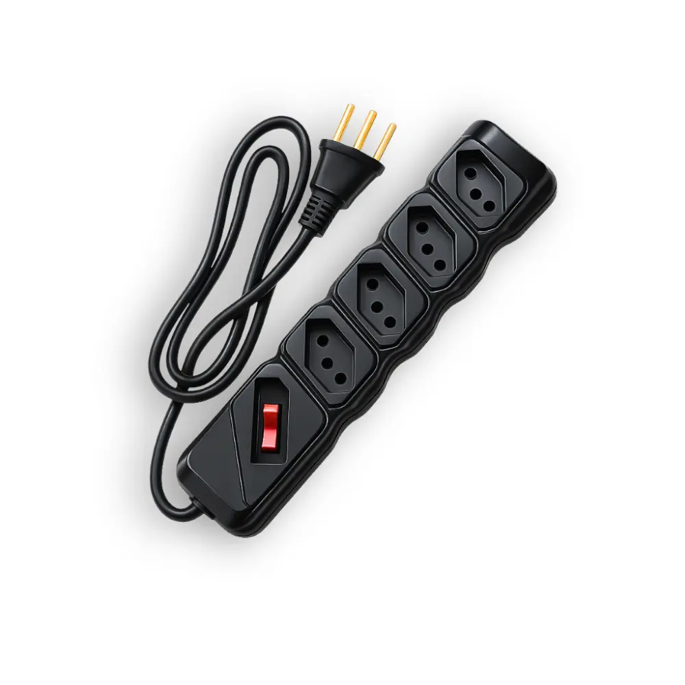 [803] Filtro de Linha Bivolt 5 tomadas c/ fusível 