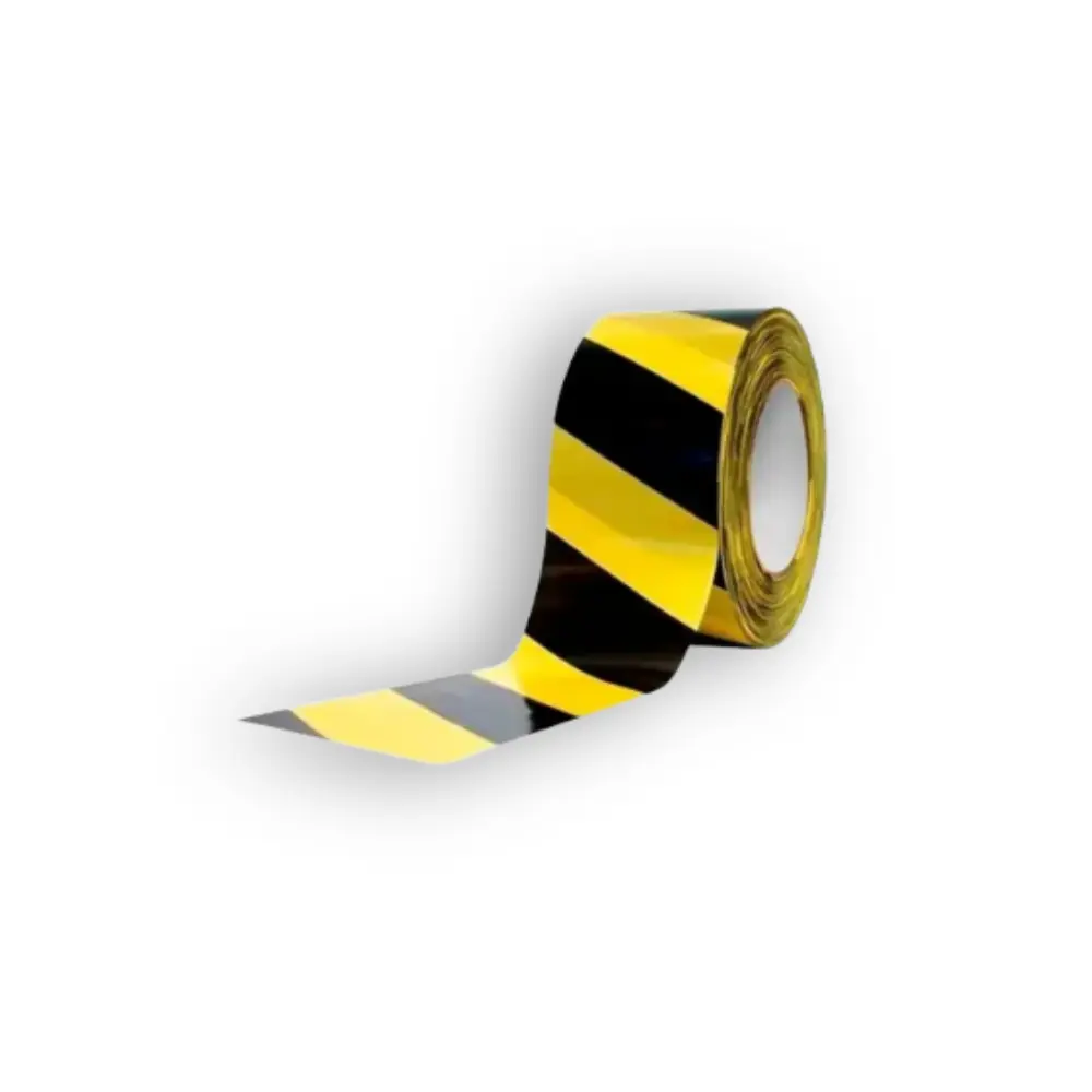 Fita Zebrada Amarela e Preta 70mm x 200mts
