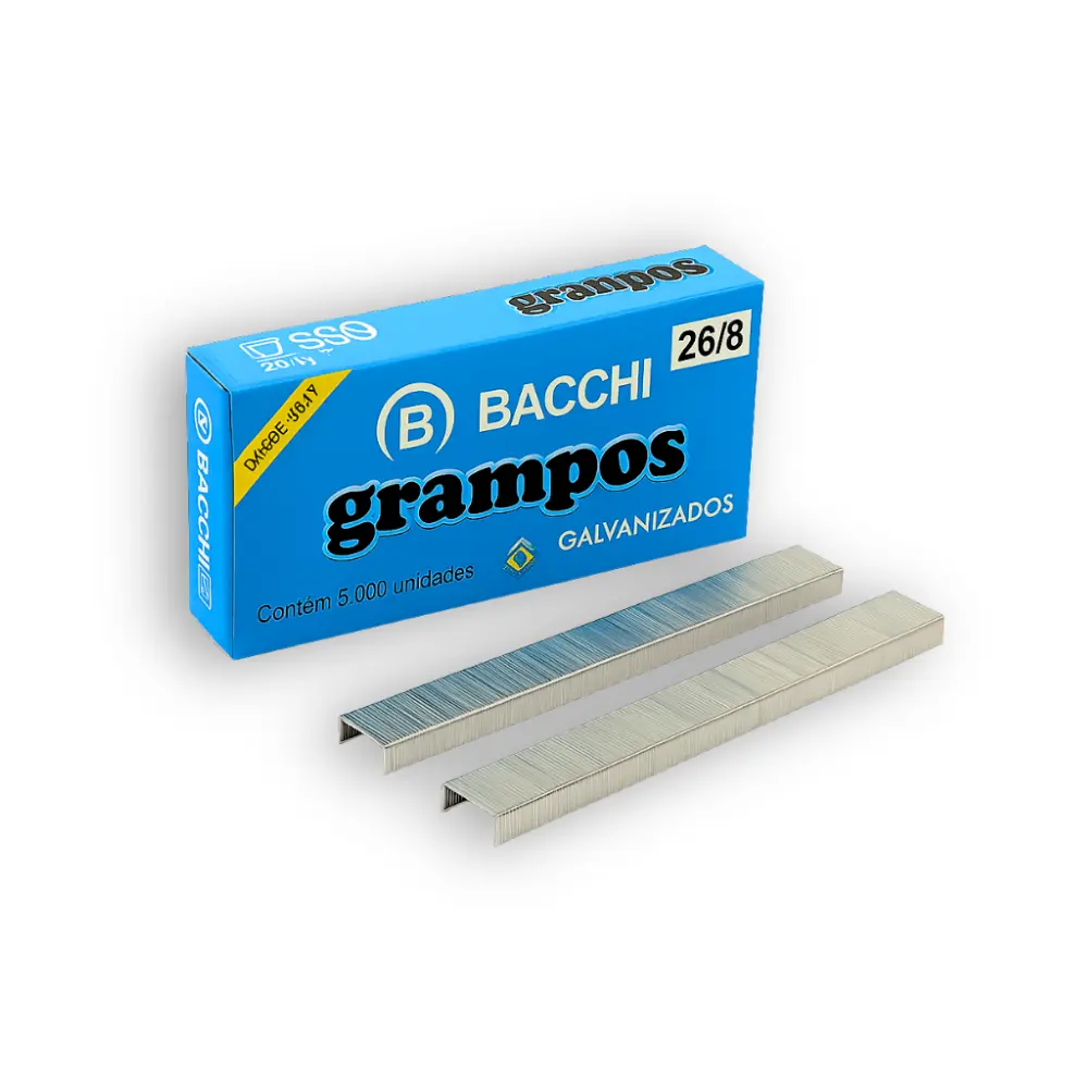 Grampo Escolar/Escritório p/ Grampeador 26/8 c/ 5000 UN