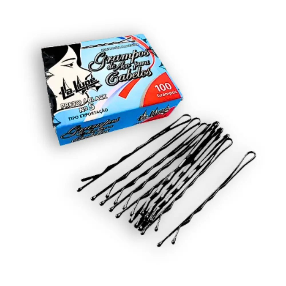 Grampo Cabelo Preto N° 05 c/ 100 unidades