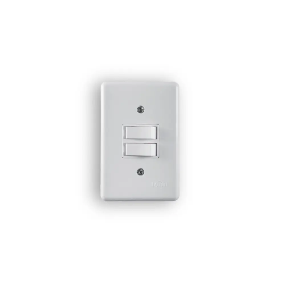 Interruptor c/ Placa 2 TECLA Branco