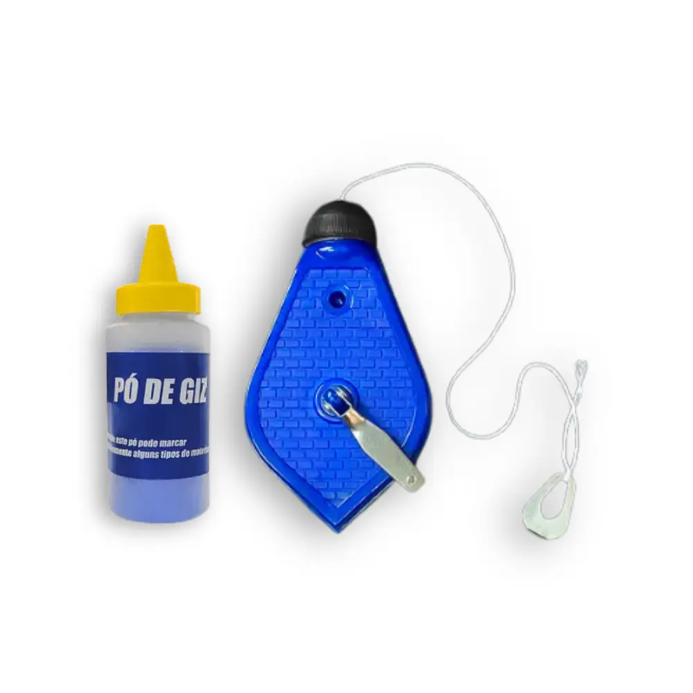 Linha Pedreiro e Gesseiro c/ 30mts + Giz em pó p/ Marcação