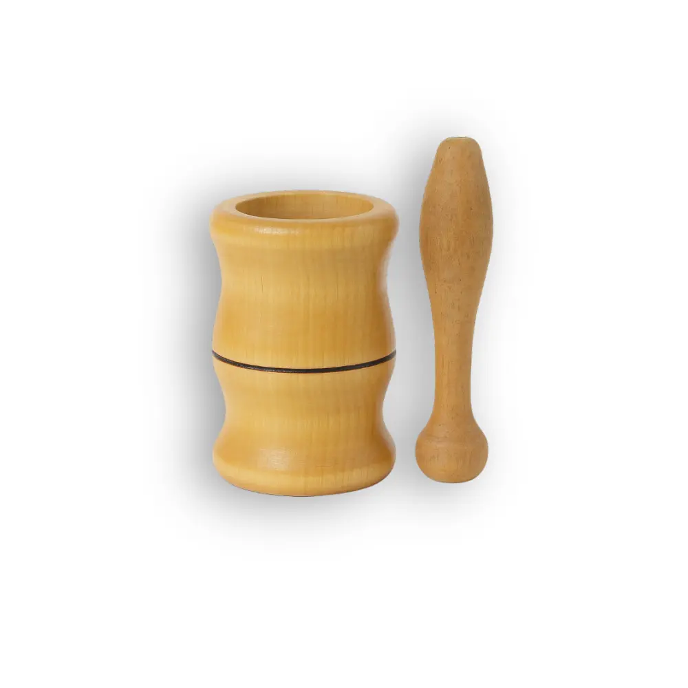 Pilão Madeira com Socador 10 x 7cm