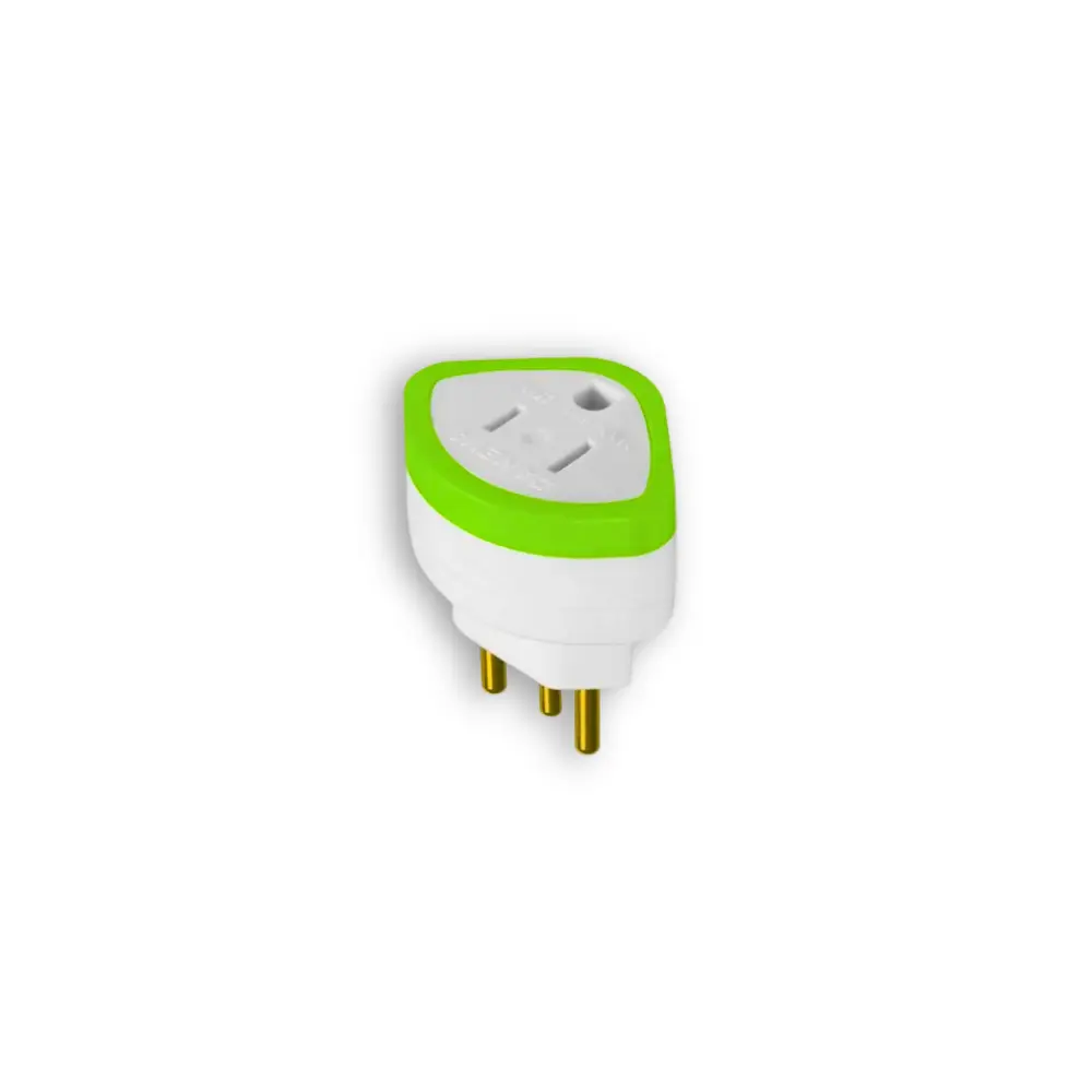 Pino Adaptador 2P+T ( Chato+Terra P/ 2P+T)15A REF 1633