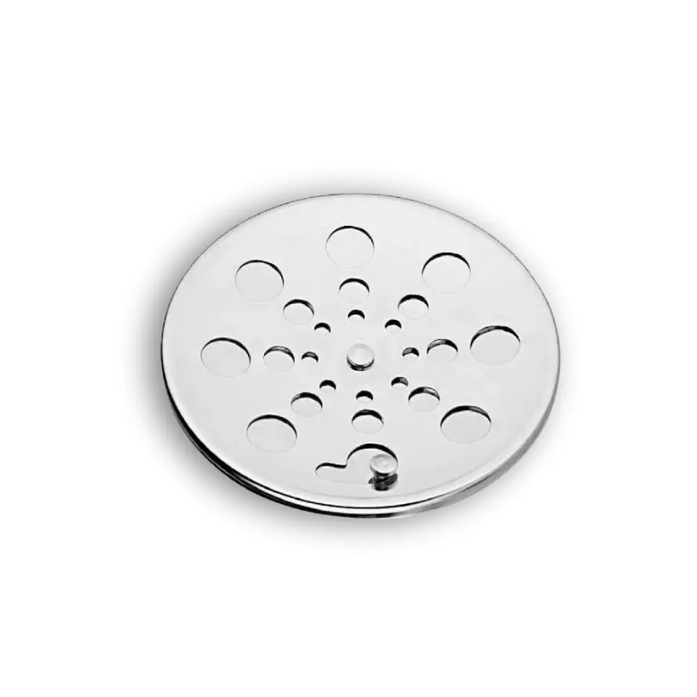 [509] Ralo Redondo Aço Inox Cromado 100mm x 100mm