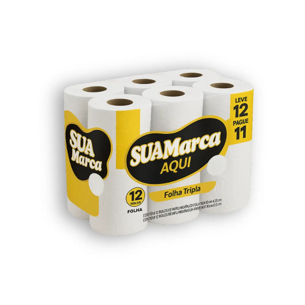 Papel Higiênico com 12 rolos (Marca Própria)