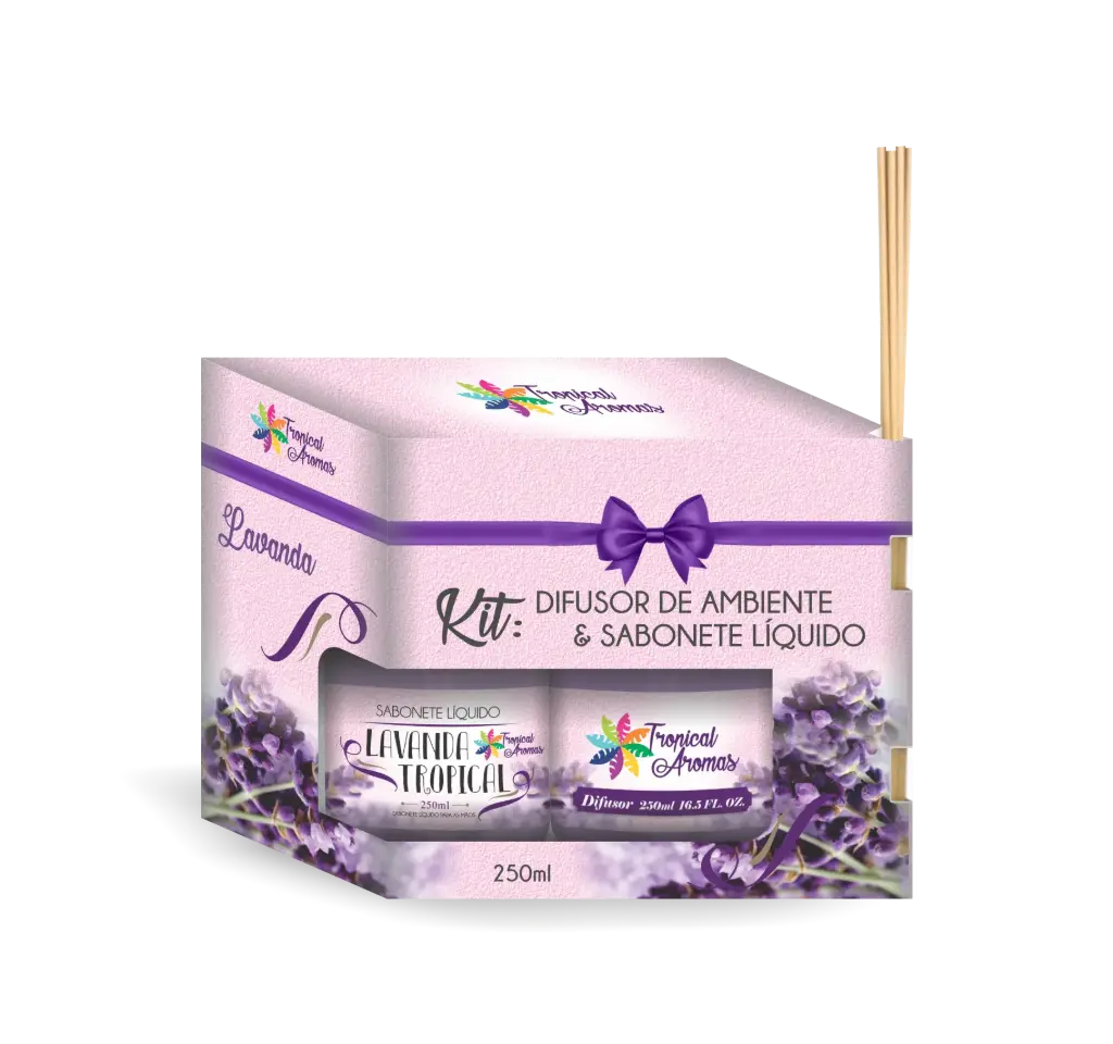 [6106] Kit Difusor 250 ml e Sabonete 250 ml- Lavanda
