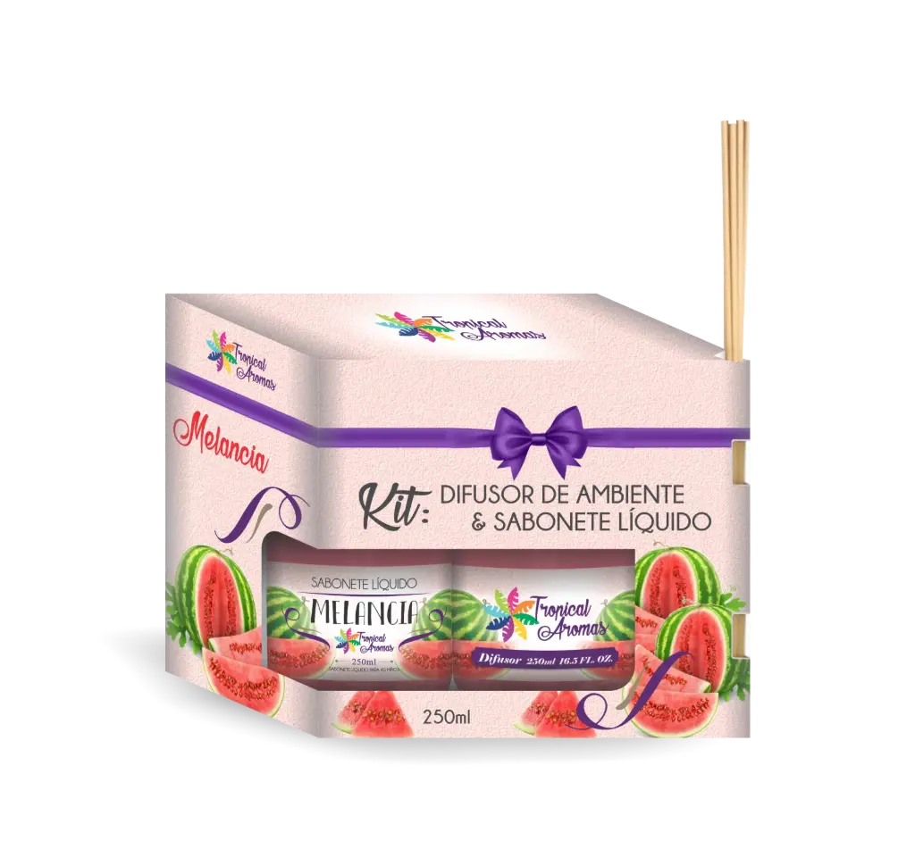 [6108] Kit Difusor 250 ml e Sabonete 250 ml - Melancia