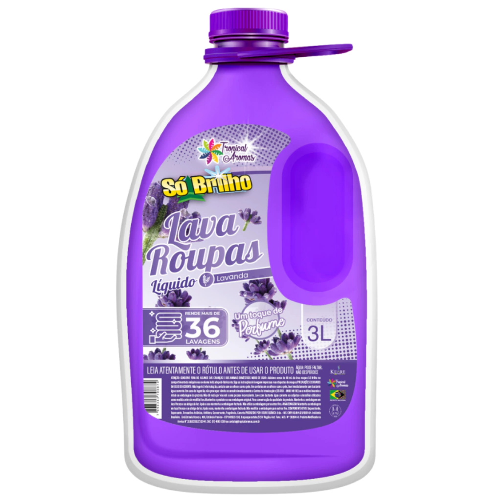 Lava Roupas Liquido 3 Lts Tropical Aromas  - Lavanda