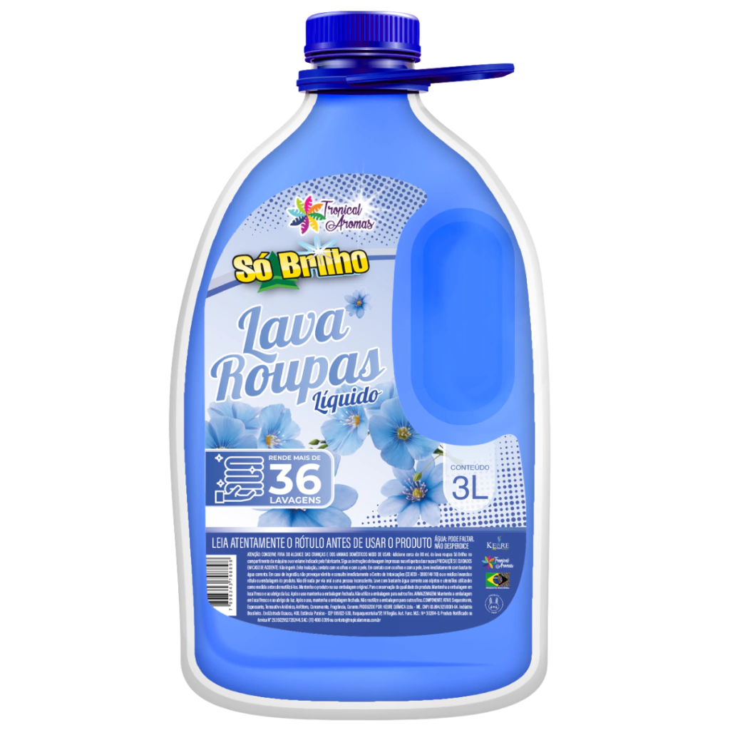 Lava Roupas Liquido 3 Lts Tropical Aromas  - Tradicional