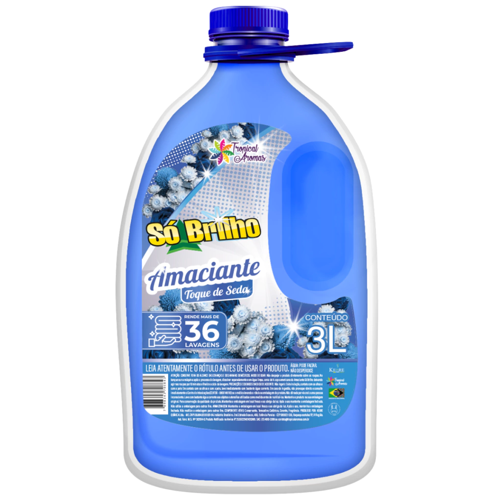 Amaciante de Roupas 3 Lts Tropical Aromas  - Toque de Seda