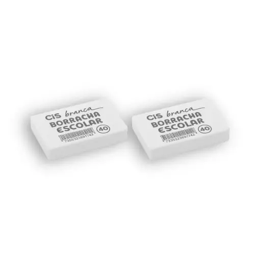 [153] Borracha Branca Escolar c/ 2 UN