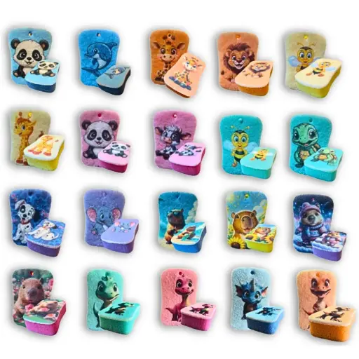 [2262] Bucha/Esponja Banho Infantil Divertida Modelos Sortidos