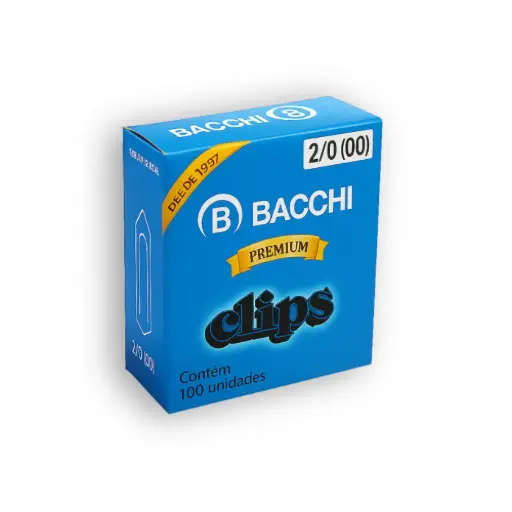 [62601] Clips Escolar/Escritório 2/0(00) c/ 100 unidades