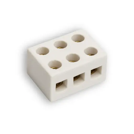 [2478] Conector Porcelana 3 Polos 10mm