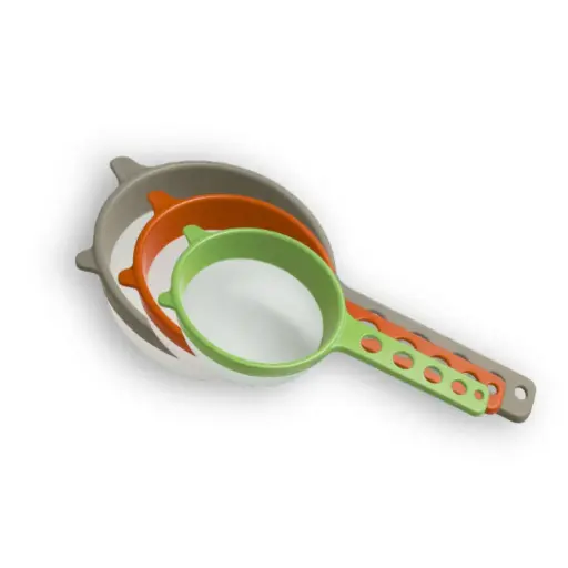 [163] Kit Peneira Plástica N° 7,9,11 c/ 03 unidades Cores Sortidas