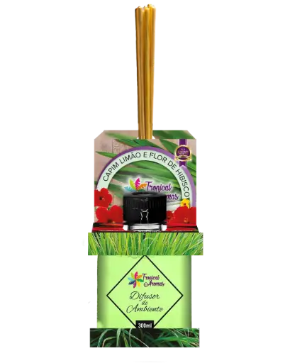 [7575] Difusor Premium 300 ml- Capim Limão e Flor de Hibisco